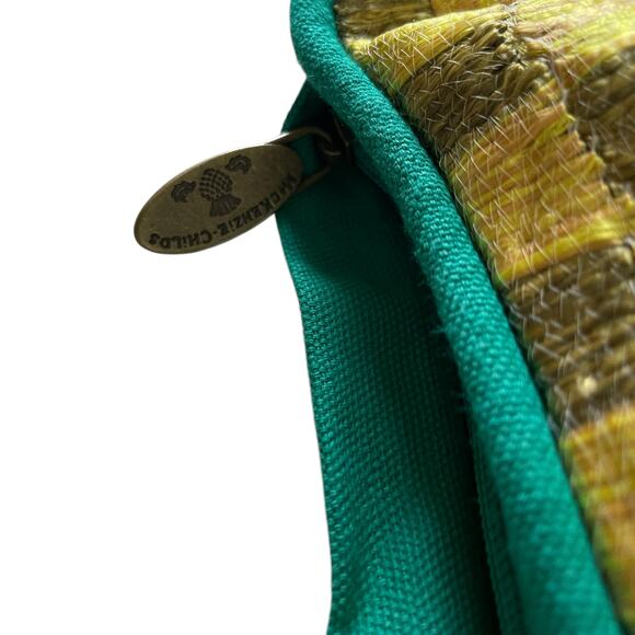 Mackenzie Childs Cockatiel Chartreuse Throw Pillow Brand New - Picture 10 of 16